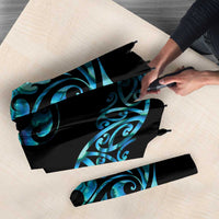 All Black Maori Tribal Tattoo Personalised Umbrella Polynesian Style LT9 - Polynesian Pride
