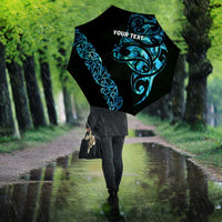 All Black Maori Tribal Tattoo Personalised Umbrella Polynesian Style LT9 - Polynesian Pride