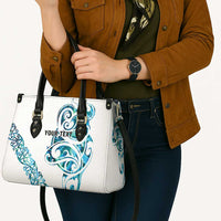 All White Maori Tribal Tattoo Personalised Leather Bag Polynesian Style LT9 - Polynesian Pride