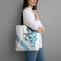 All White Maori Tribal Tattoo Personalised Tote Bag Polynesian Style - Polynesian Pride