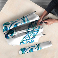 All White Maori Tribal Tattoo Personalised Umbrella Polynesian Style LT9 - Polynesian Pride