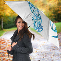 All White Maori Tribal Tattoo Personalised Umbrella Polynesian Style LT9 - Polynesian Pride