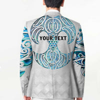 Queensland Maori Kiwi Personalised Blazer Ma Kakariki Papua Shell Maori Tribal Tattoo - Polynesian Pride