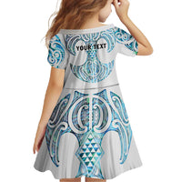 Queensland Maori Kiwi Personalised Family Matching Long Sleeve Bodycon Dress and Hawaiian Shirt Ma Kakariki Papua Shell Maori Tribal Tattoo