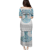 Queensland Maori Kiwi Personalised Family Matching Puletasi and Hawaiian Shirt Ma Kakariki Papua Shell Maori Tribal Tattoo