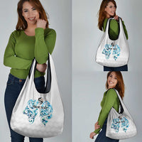 Queensland Maori Kiwi Personalised Grocery Bag Ma Kakariki Papua Shell Maori Tribal Tattoo