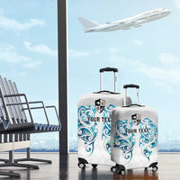 Queensland Maori Kiwi Personalised Luggage Cover Ma Kakariki Papua Shell Maori Tribal Tattoo