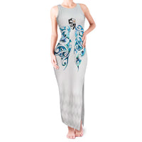 Queensland Maori Kiwi Personalised Tank Maxi Dress Ma Kakariki Papua Shell Maori Tribal Tattoo