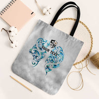 Queensland Maori Kiwi Personalised Tote Bag Ma Kakariki Papua Shell Maori Tribal Tattoo - Polynesian Pride