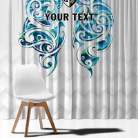 Queensland Maori Kiwi Personalised Window Curtain Ma Kakariki Papua Shell Maori Tribal Tattoo