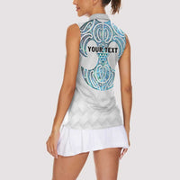 Queensland Maori Kiwi Personalised Women Sleeveless Polo Shirt Ma Kakariki Papua Shell Maori Tribal Tattoo
