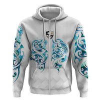 Queensland Maori Kiwi Personalised Zip Hoodie Ma Kakariki Papua Shell Maori Tribal Tattoo