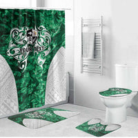 Queensland Maori Kiwi Personalised Bathroom Set Kikirangi Papua Shell Maori Tribal Tattoo LT9 Bathroom Set (4 pcs) Green - Polynesian Pride