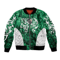 Queensland Maori Kiwi Personalised Bomber Jacket Kikirangi Papua Shell Maori Tribal Tattoo