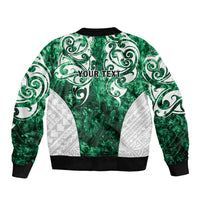 Queensland Maori Kiwi Personalised Bomber Jacket Kikirangi Papua Shell Maori Tribal Tattoo