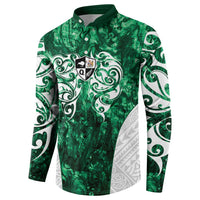 Queensland Maori Kiwi Personalised Button Sweatshirt Kikirangi Papua Shell Maori Tribal Tattoo