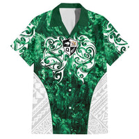 Queensland Maori Kiwi Personalised Family Matching Puletasi and Hawaiian Shirt Kikirangi Papua Shell Maori Tribal Tattoo