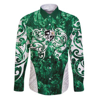 Queensland Maori Kiwi Personalised Family Matching Puletasi and Hawaiian Shirt Kikirangi Papua Shell Maori Tribal Tattoo