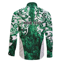 Queensland Maori Kiwi Personalised Family Matching Puletasi and Hawaiian Shirt Kikirangi Papua Shell Maori Tribal Tattoo
