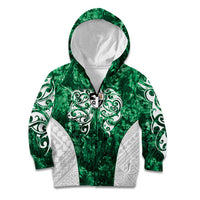 Queensland Maori Kiwi Personalised Kid Hoodie Kikirangi Papua Shell Maori Tribal Tattoo