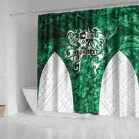 Queensland Maori Kiwi Personalised Shower Curtain Kikirangi Papua Shell Maori Tribal Tattoo
