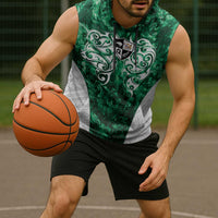 Queensland Maori Kiwi Personalised Sleeveless Hoodie Kikirangi Papua Shell Maori Tribal Tattoo - Polynesian Pride