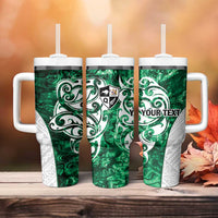 Queensland Maori Kiwi Personalised Tumbler With Handle Kikirangi Papua Shell Maori Tribal Tattoo