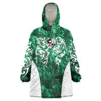 Queensland Maori Kiwi Personalised Wearable Blanket Hoodie Kikirangi Papua Shell Maori Tribal Tattoo