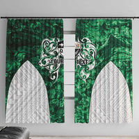 Queensland Maori Kiwi Personalised Window Curtain Kikirangi Papua Shell Maori Tribal Tattoo