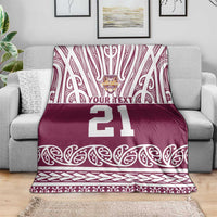 Queensland Maori Nga Hau E Wha Custom Blanket Polynesian Maori Tribal Pattern