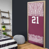 Queensland Maori Nga Hau E Wha Custom Door Cover Polynesian Maori Tribal Pattern LT9 - Polynesian Pride
