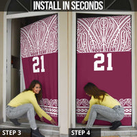 Queensland Maori Nga Hau E Wha Custom Door Cover Polynesian Maori Tribal Pattern LT9 - Polynesian Pride