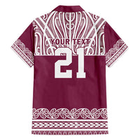 Queensland Maori Nga Hau E Wha Custom Family Matching Off Shoulder Maxi Dress and Hawaiian Shirt Polynesian Maori Tribal Pattern