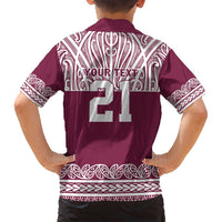 Queensland Maori Nga Hau E Wha Custom Family Matching Tank Maxi Dress and Hawaiian Shirt Polynesian Maori Tribal Pattern