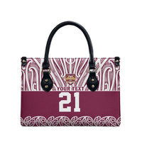 Queensland Maori Nga Hau E Wha Custom Leather Bag Polynesian Maori Tribal Pattern - Polynesian Pride