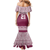 Queensland Maori Nga Hau E Wha Custom Mermaid Dress Polynesian Maori Tribal Pattern