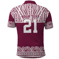 Queensland Maori Nga Hau E Wha Custom Polo Shirt Polynesian Maori Tribal Pattern