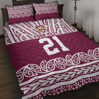 Queensland Maori Nga Hau E Wha Custom Quilt Bed Set Polynesian Maori Tribal Pattern