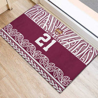 Queensland Maori Nga Hau E Wha Custom Rubber Doormat Polynesian Maori Tribal Pattern