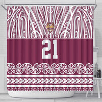 Queensland Maori Nga Hau E Wha Custom Shower Curtain Polynesian Maori Tribal Pattern