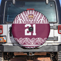 Queensland Maori Nga Hau E Wha Custom Spare Tire Cover Polynesian Maori Tribal Pattern