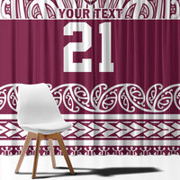 Queensland Maori Nga Hau E Wha Custom Window Curtain Polynesian Maori Tribal Pattern
