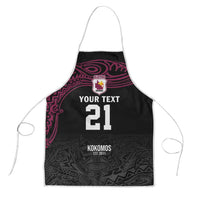 Queensland Papua New Guinea Custom Apron All Black Pacific PNG Tribal Style LT9 Black - Polynesian Pride
