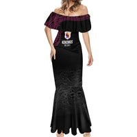 Queensland Papua New Guinea Custom Mermaid Dress All Black Pacific PNG Tribal Style