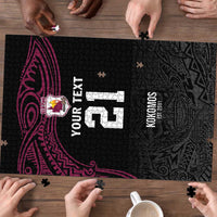 Queensland Papua New Guinea Custom Puzzle All Black Pacific PNG Tribal Style LT9 - Polynesian Pride