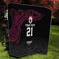 Queensland Papua New Guinea Custom Quilt All Black Pacific PNG Tribal Style