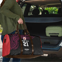 Queensland Papua New Guinea Custom Travel Bag All Black Pacific PNG Tribal Style - Polynesian Pride