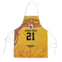 Queensland Papua New Guinea Custom Apron All Gold Pacific PNG Tribal Style LT9 Gold - Polynesian Pride