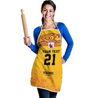 Queensland Papua New Guinea Custom Apron All Gold Pacific PNG Tribal Style LT9 - Polynesian Pride