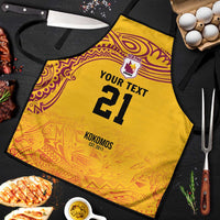 Queensland Papua New Guinea Custom Apron All Gold Pacific PNG Tribal Style LT9 Gold - Polynesian Pride